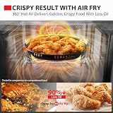TOSHIBA Air Fryer Combo Microwave, 1.0 Cu.Ft, Black Stainless Steel | 8 in 1 with Convection & Broil, Pro Defrost, 12.4" Turntable