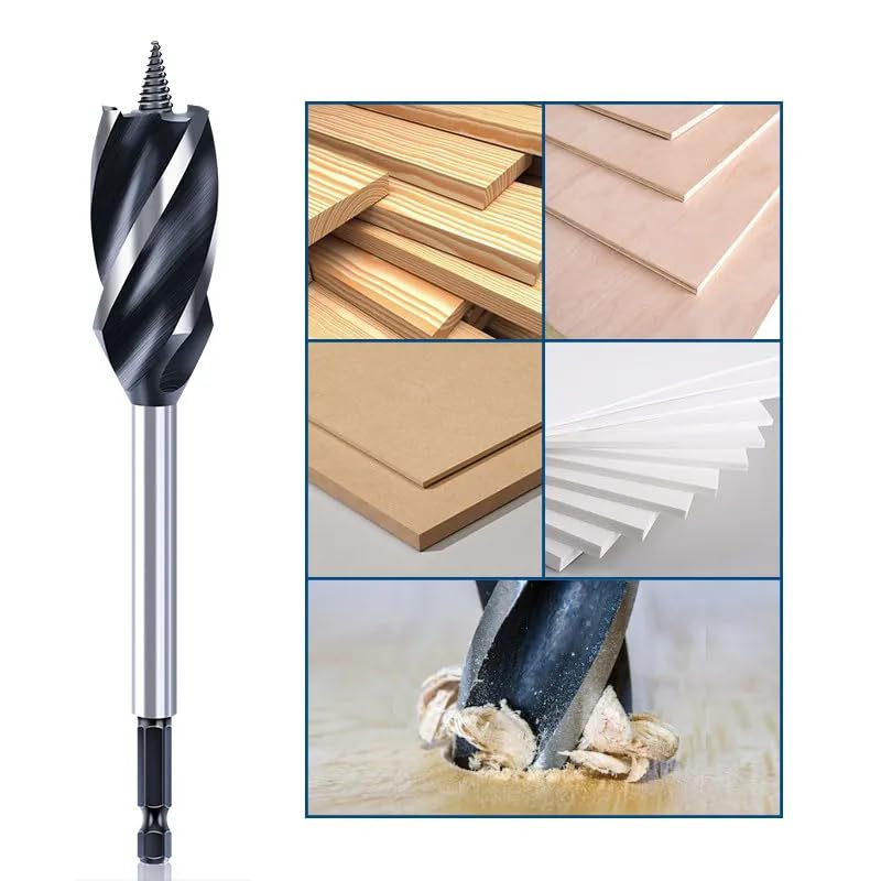 Broca para madera 25x165mm con vástago hexagonal 6.35mm miniatura 5