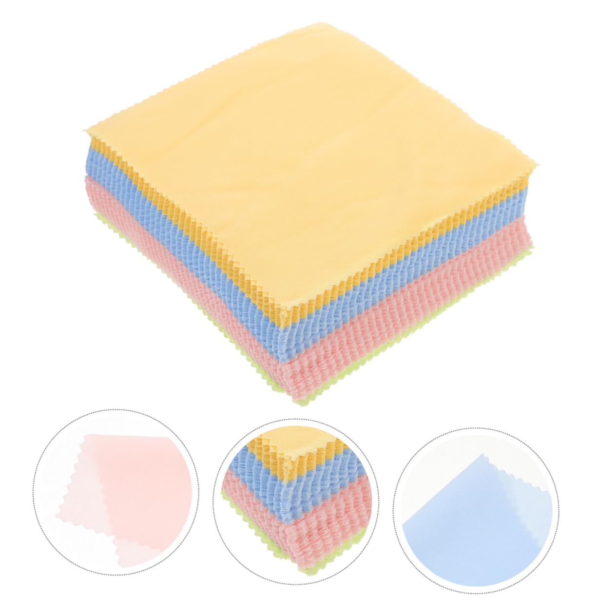 Didiseaon 200piezas Paquete De Paños De Limpieza De Microfibra Para Gafas y Pantallas Reutilizables Sin Rayas Para Ópticas Electrónica y Superficies