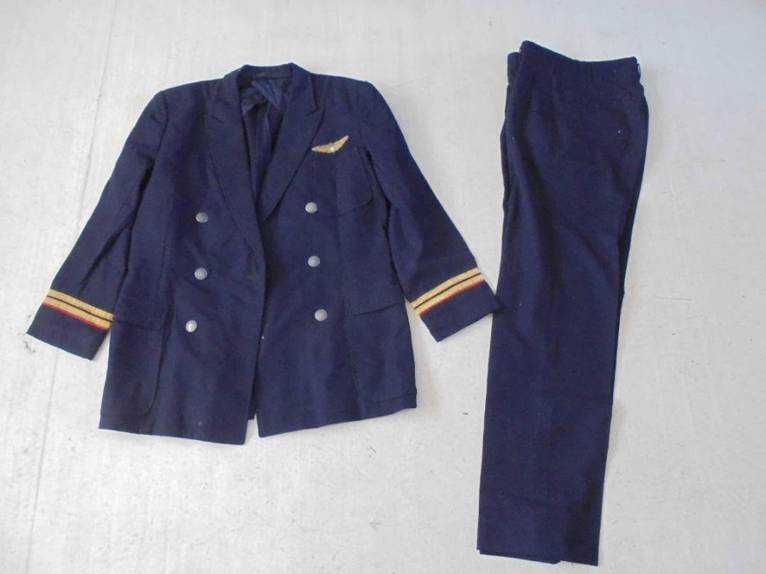 AKa6271　レトロ　パイロット？　古い制服　上下　セット　虫くいあり Amazon.co.jp: AKa6271 レトロ パイロット？ 古い制服 上下