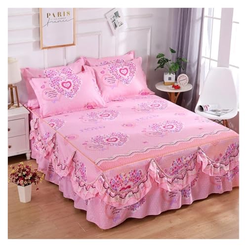 Falda de cama impresa floral con acabado antideslizante universal 3