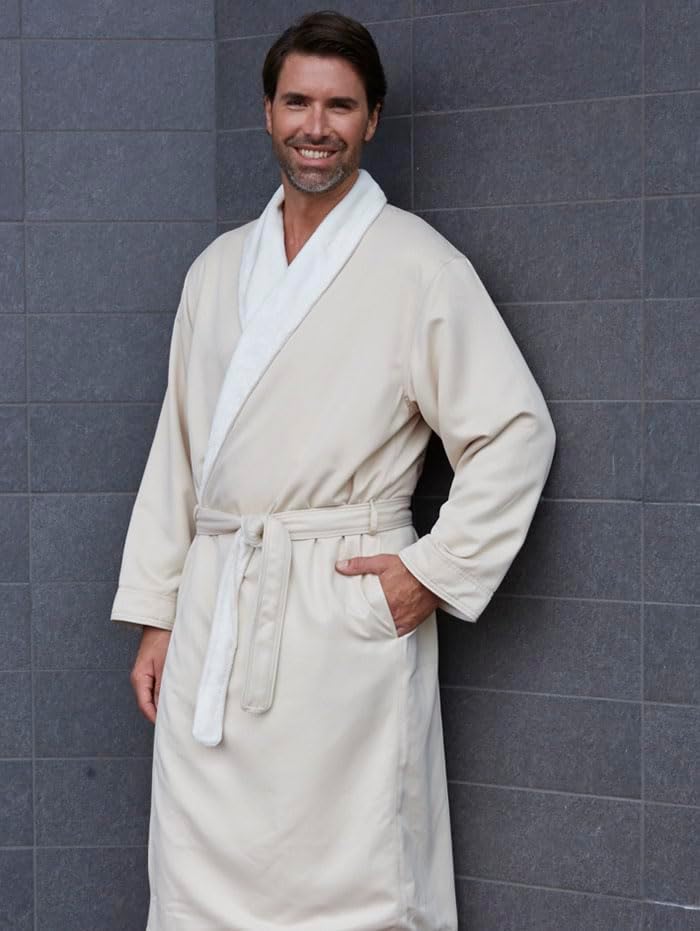Mansfield Unisex Spa Microfiber Shimmer Lined Shawl Collar Robe - Image 7