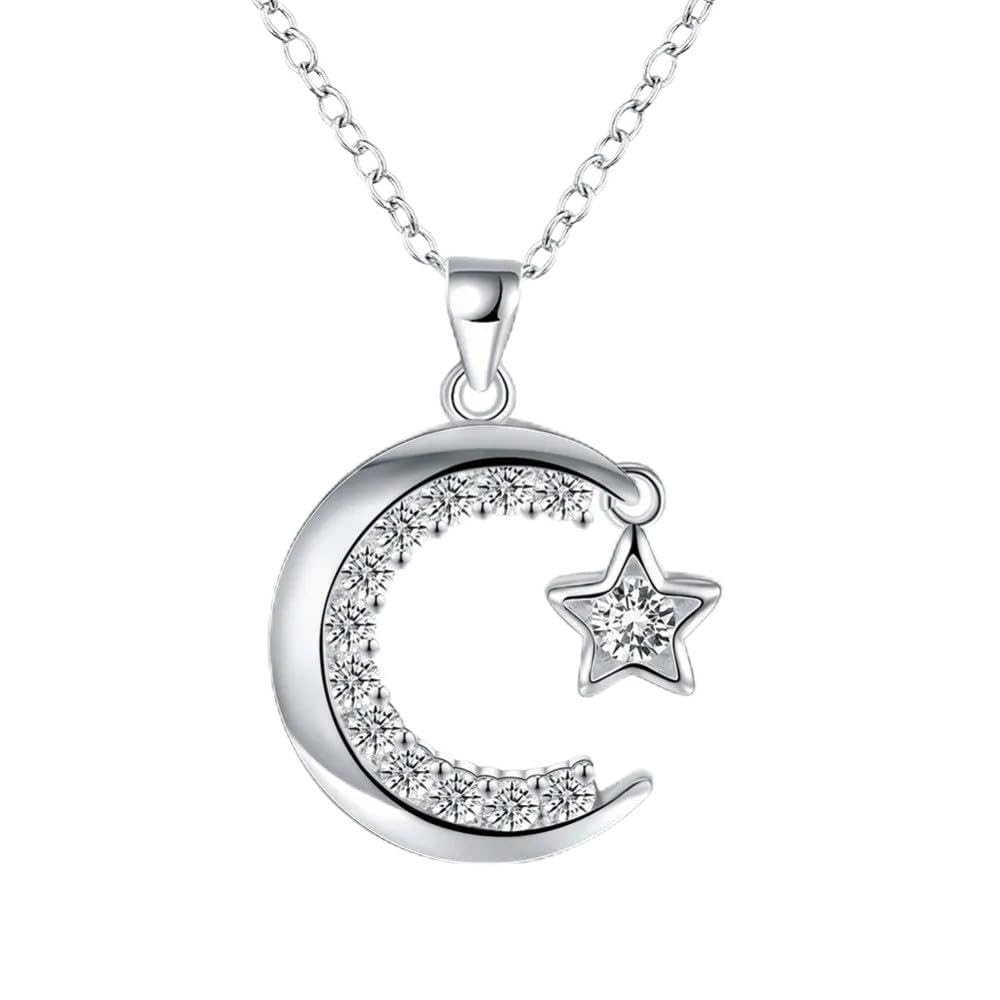 LLXYWJ collane e ciondoli con Stella di Luna per Donne in Argento Sterling-