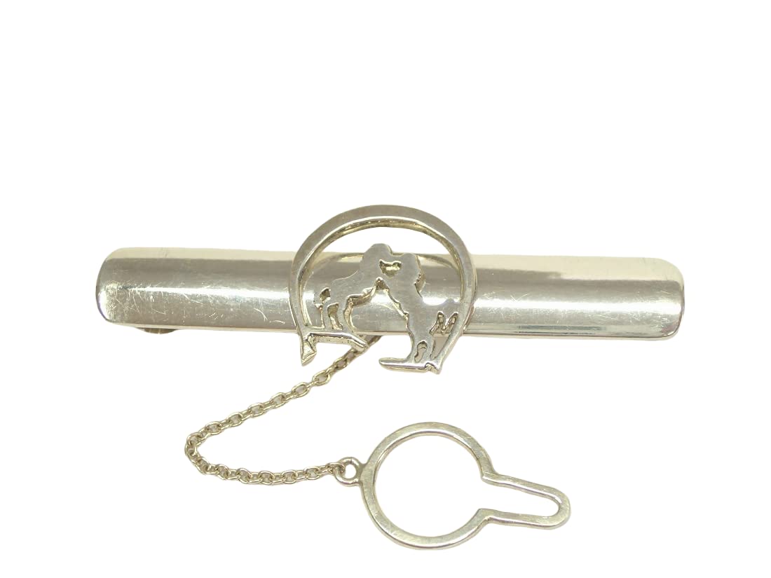 Pulsera de herradura en plata 925 auténtica con cadena de seguridad para amantes de equitación