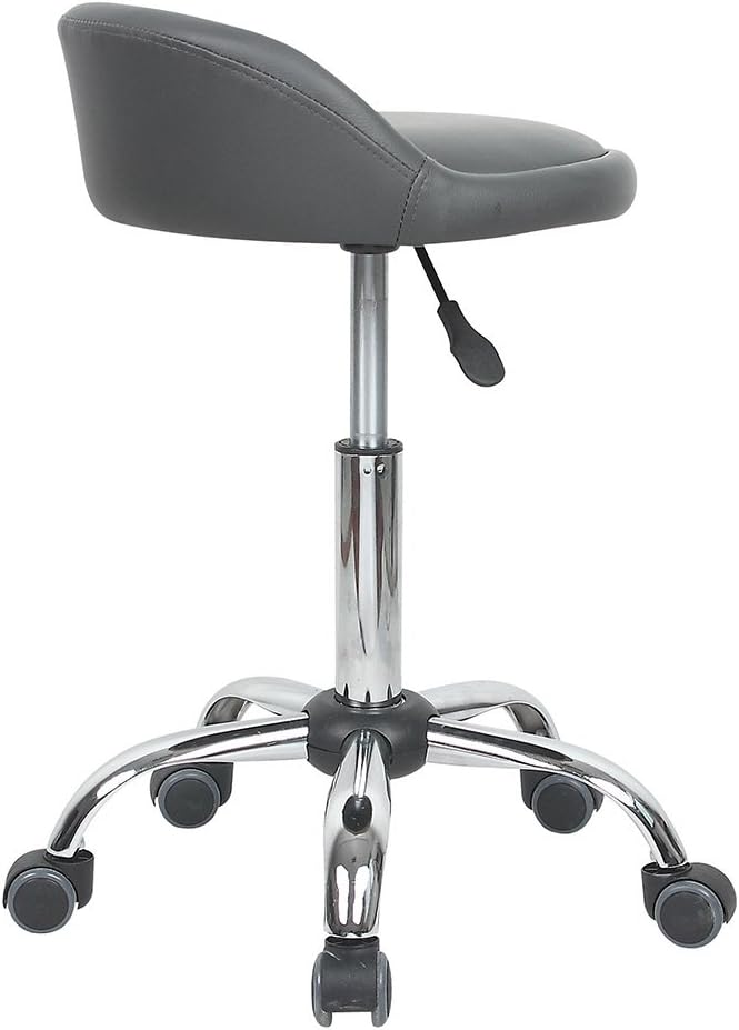 Modern Home Juno Adjustable Height Rolling Stool w/Wheels (Gray)