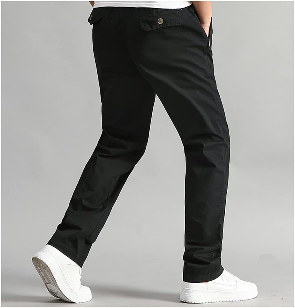 WZIKAI Mens Cargo Pants,Elastic Waist Sweatpants for Men Casual Long Trousers Light Jogger Pants