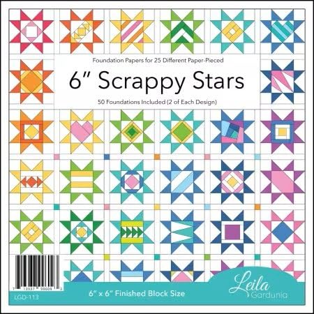 Leila Gardunia Design Scrappy Stars Foundation Pad LGD-113 - Quilting Pattern