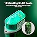 AC110V Strobe Siren Industrial Warning Light with Green LED and 105dB Buzzer, Ultra-Bright Signal Flashing Alarm Light for Safety and Alert, Oval