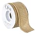 Offray Wired Edge Burlap Craft Ribbon, 1 1/2-Inch x 9-Feet, Natural