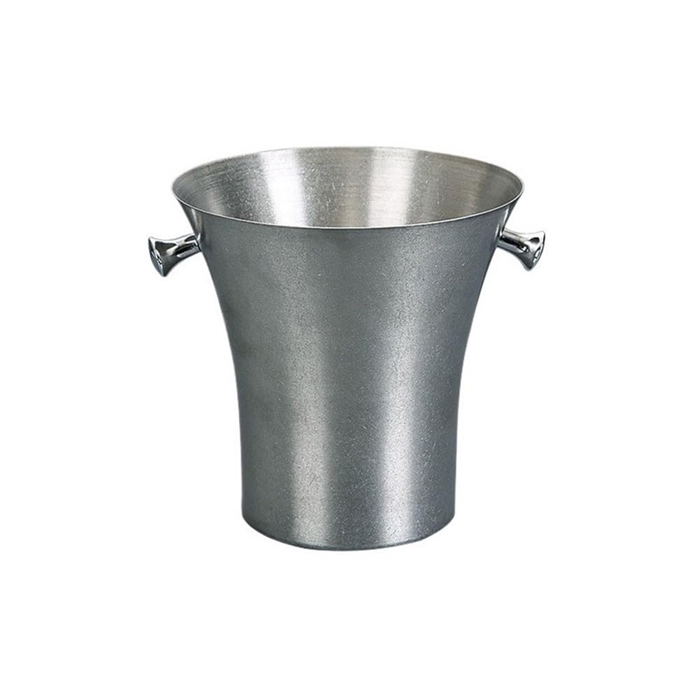 Cubo de hielo de acero inoxidable color plata para botellas de vino y cerveza