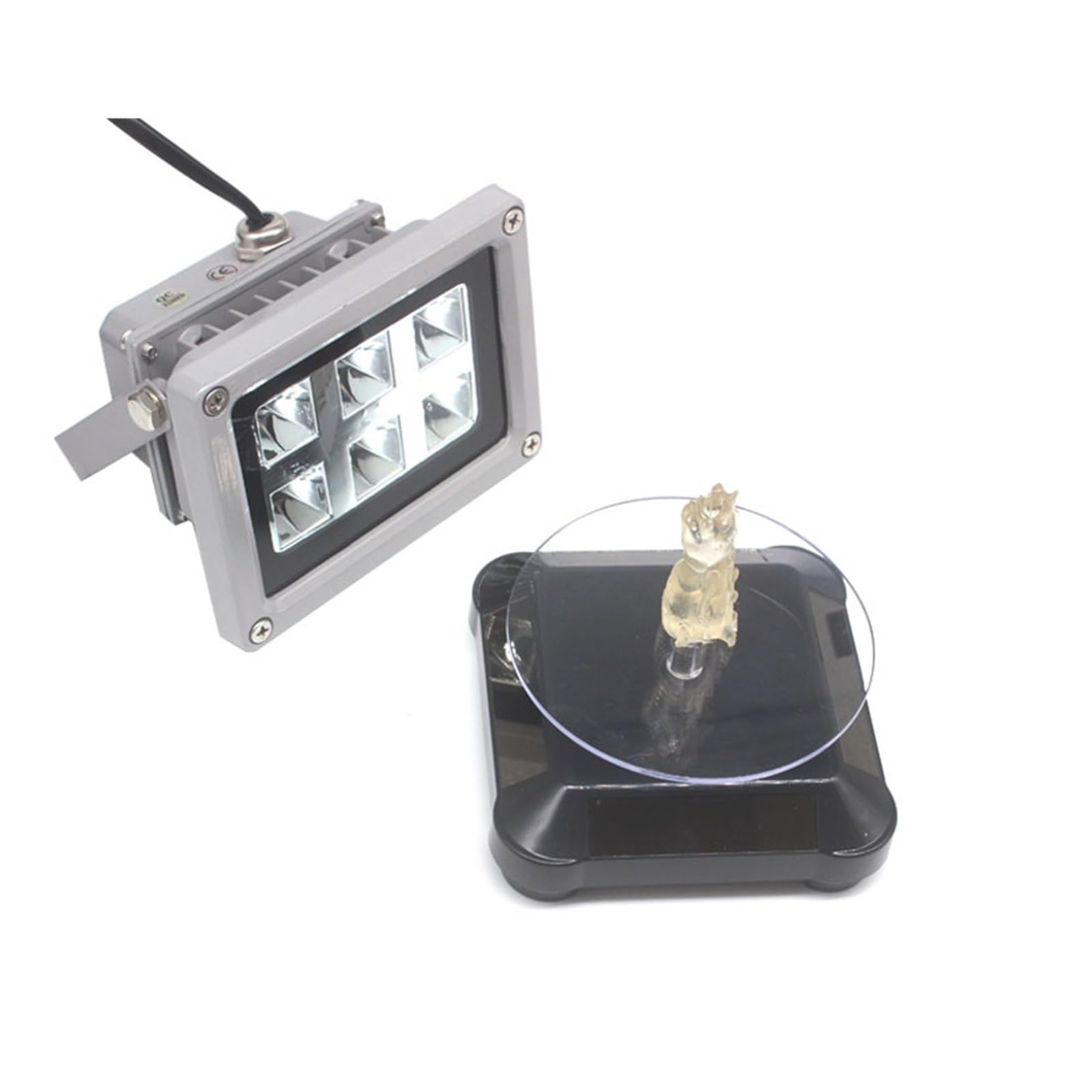 405nm UV LED Żywica Utwardzanie Lampa Solar Power Adapter Obrotowy 360 Stopni Do Drukarki 3D SLA DLP(Type1)