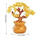 VOVOV Feng Shui Pale Gold Crystal Money Tree Bonsai Style Decoration for Wealth and Luck
