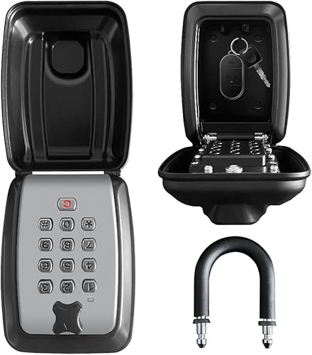 Miniatura 2 de RESET -G14 Caja de bloqueo de llave de 4 dígitos con grillete, caja de bloqueo de botón y carcasa protectora para exteriores resistente a la