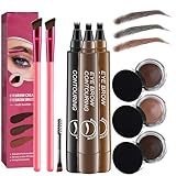 Eyebrow Care Kit 4d Laminated, 4d Laminated Eyebrow Home Grooming Kit, Eyebrow Contouring Pen, Waterproof & Long Lasting (3 Color) -  Koconh
