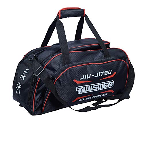 Twister New Backpack Jiu Jitsu for Gym, School (Black/red, 60x30x30cm)