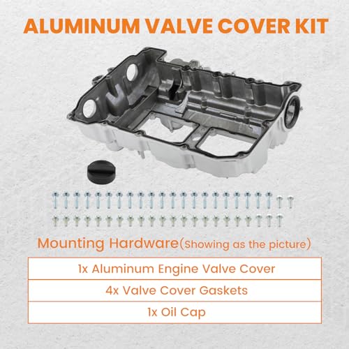 Image of maXpeedingrods N20 Upgrade Aluminum Engine Valve Cover with Gasket Bolts Kit for BMW 2012-2018 228i 320i 328i 428i 528i X1 X3 X5 Z4 2.0L Replaces 11127588412, 11127625477