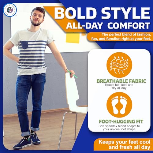 Men’s Crew Cut Socks, Occupation, Professions and Special Interest Themes, Fun and Unique Graphic Socks, One Size Fits Most2