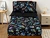 Aimuan Space Theme Durable Kids Zipper Bedding Black Sheets and Universe Galaxy Comforter with Stars & Solar System, Bed in a Bag, Easy to Make and Wash #3