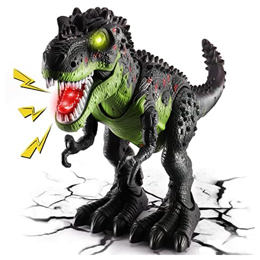 TOEY PLAY Dinosaurio Juguete Grande, Realistas Tiranosaurio Rex, Eléctrico Dinosaurios Juguetes con Sonido, Camina, Plástico Dino Figuras Regalos para Niños Niñas 3 Años (47 cm)