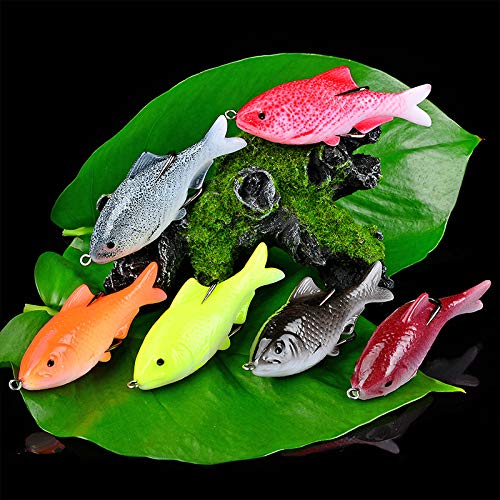 Esche da Pesca morbide, Soft Bait 1pc 9.5cm 18g Cray Frog Black Fish Take all Bait Soft Bait Plastic Bait Hook Frog Artificial 3D Eye Simple And Practical