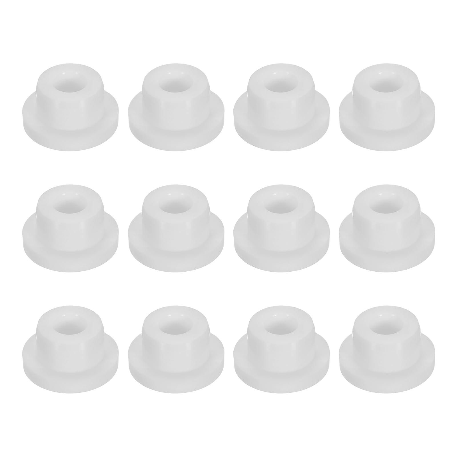sourcing map 12 Pieces White Plug Holes, Waterproof Rubber Button Plug for 18mm / 0.7" Hole Bottles Pipes End Caps Round Sealing Plugs Flexible Rubber Stoppers
