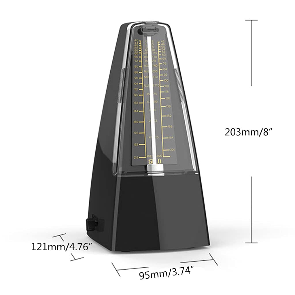 Metronomo per chitarra in stile vintage online retrò ritmo meccanico per violino/batterie/pianoforte/chitarra metronomo