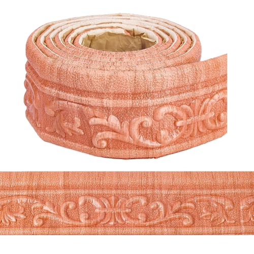 CRASPIRE Moldura de Corona Autoadhesiva de Espuma para Zócalo Moldura Zócalo Papel Tapiz Espejo Flexible Borde Adhesivo Líneas Borde Pared 90 x 3.14D Base para Decoración Hotel Y Hogar