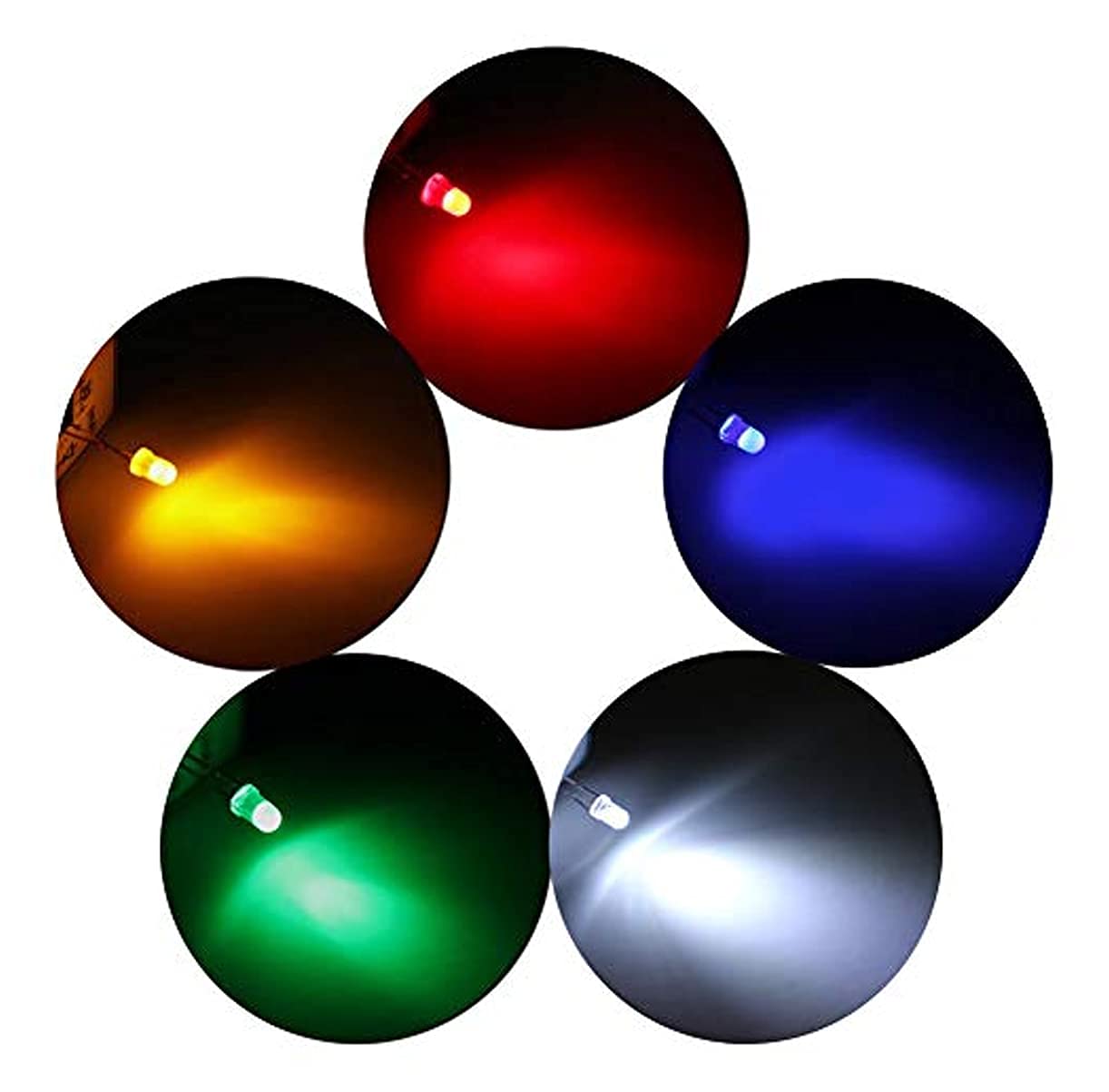 Warm White Led 5 Mm Waterclear LED Ultrabright 1.8mm, 3mm