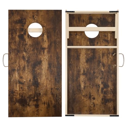 Image of Sportdo 4x2 ft Solid Wood Cornhole Set with 8 Bean Bags, Regulation Size Cornhole Board Set for Adults, Cornhole Game Set for Tailgate Backyard Toss Games Indoor&Outdoor Activities
