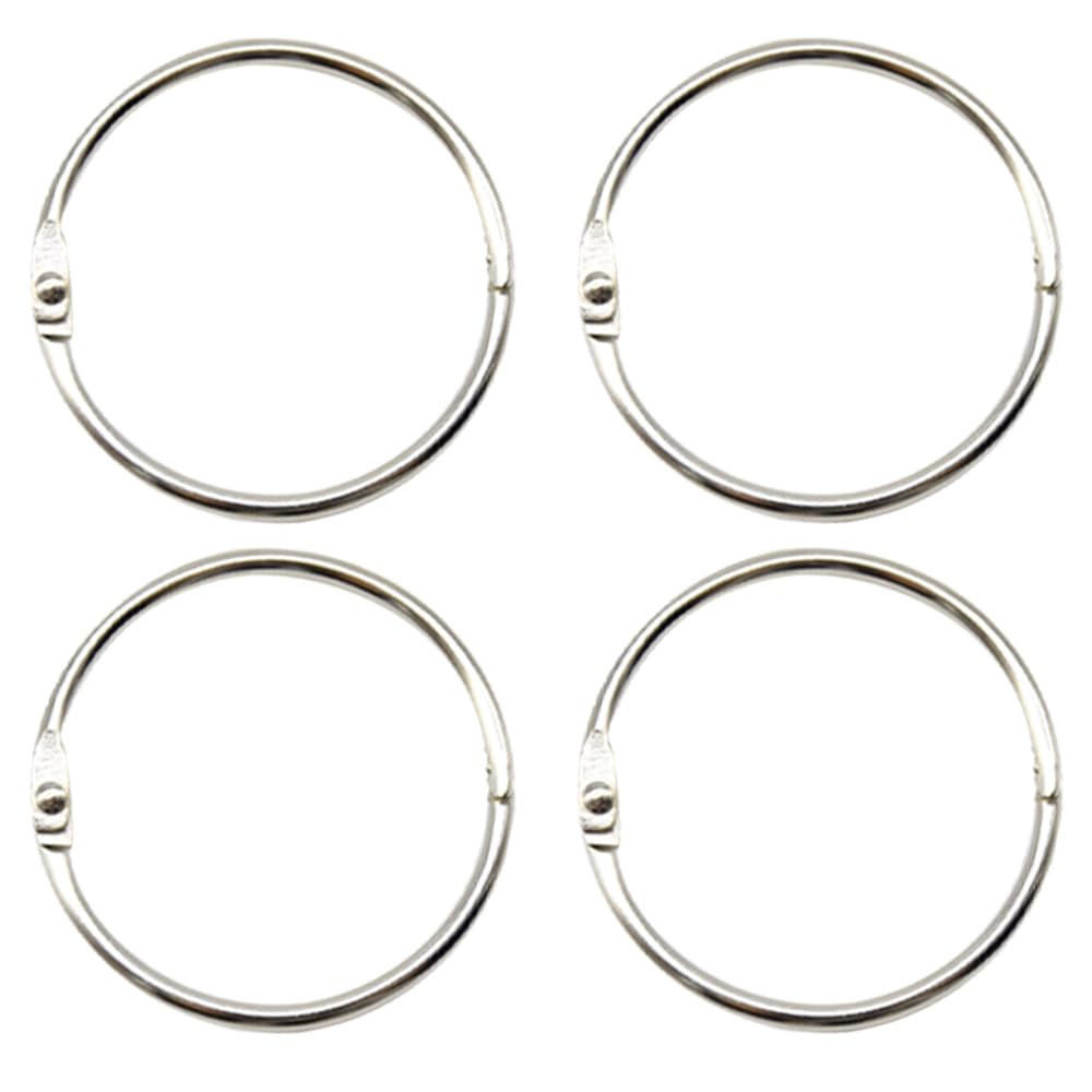 Yosawo Pack of 20 Book Rings Binder Rings Loose Leaf Book Rings Metal Books Rings Binder Rings Key Rings for Scrapbook Album Notebook Index Cards (45 mm) — image 1