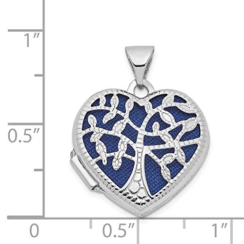 Jewels By Lux 14k White Gold 18mm Heart w/Tree Locket3
