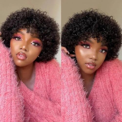 Perruque afro bouclés cheveux humains pixie courte pour sublimer le volume sans effort - 4