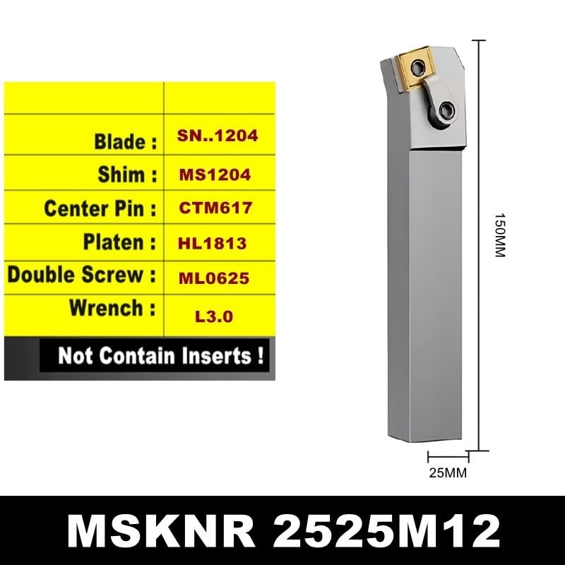 1pc MSKNR2020K12 MSKNL2020K12 MSKNR2525M12 MSKNL2525M12 20MM 25MM External Turning Tool Holder Cutter(MSKNR2525M12)