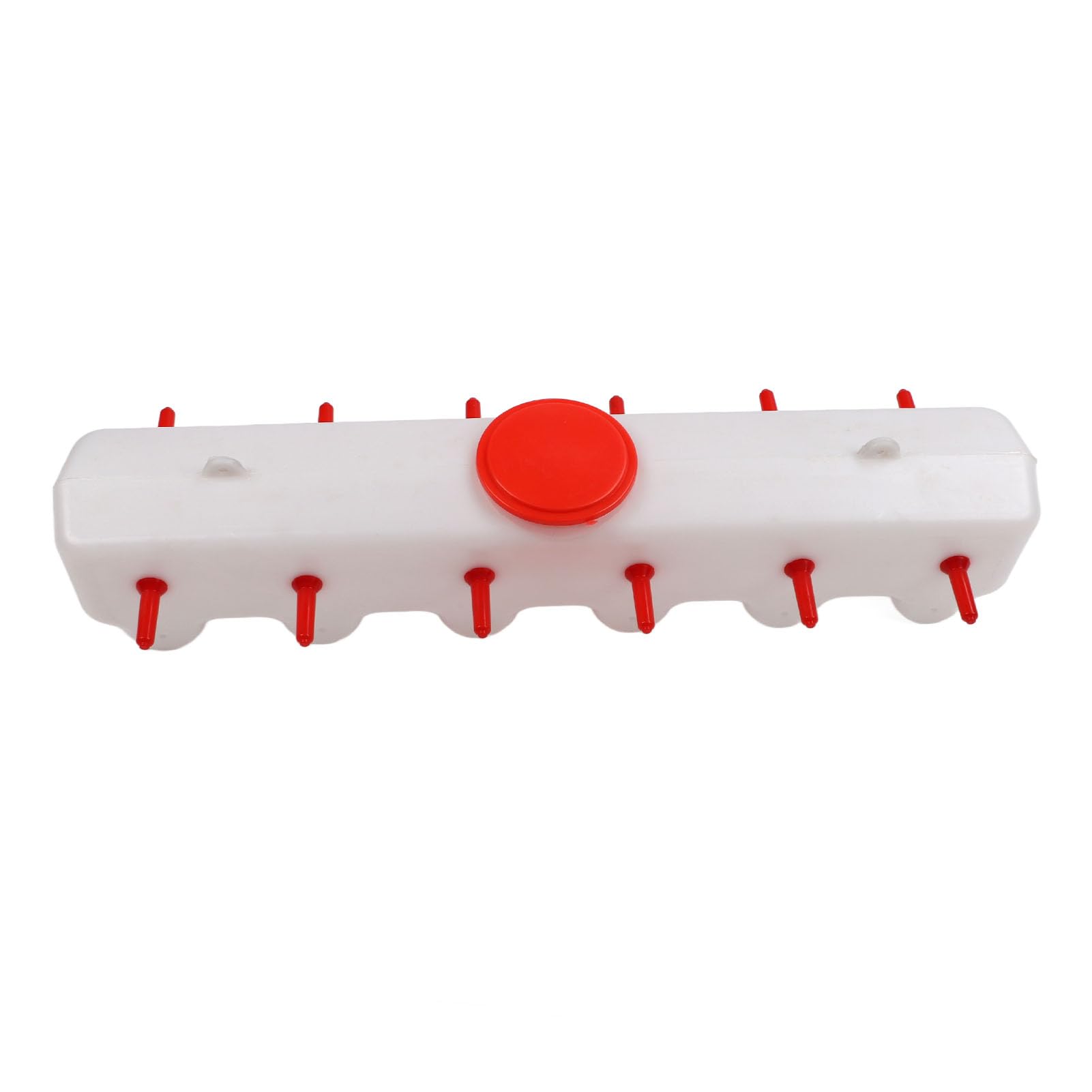 Qcwwy Alimentador de Leche para Cachorros de Lechón de Cordero, Cubo Rojo para Ganado, Capacidad de 9L, Alimentador de Pezones de Animales para Granja