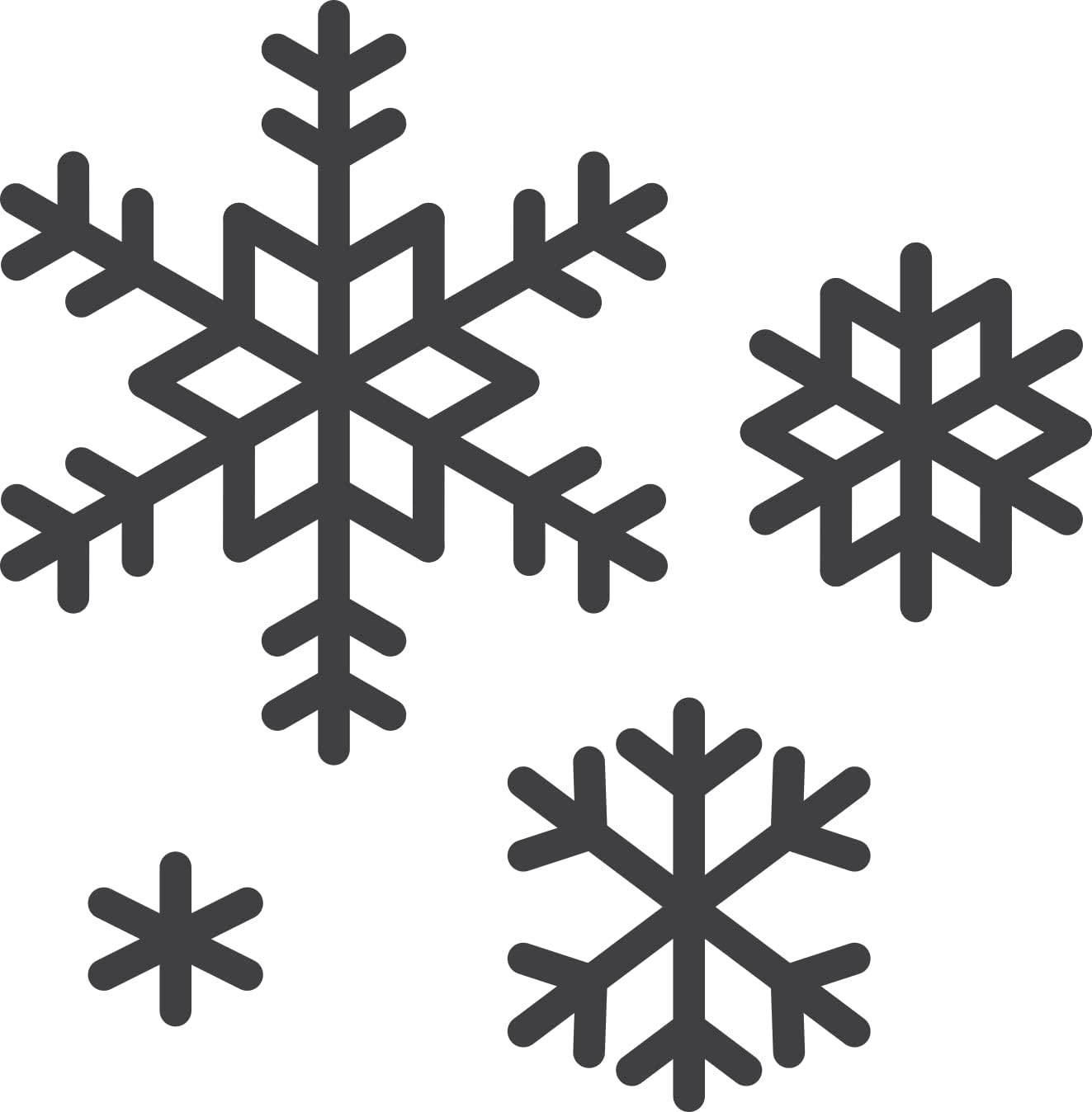 Infusion Snowflakes Rubber Stamp, 2 X 2'' Wood Stamp image 2