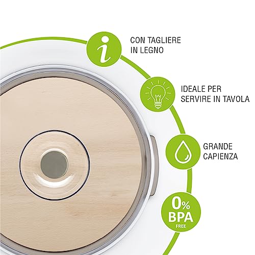 Assiette à fromage 3 en 1 en bois avec couvercle pour protéger vos repas de table - 4