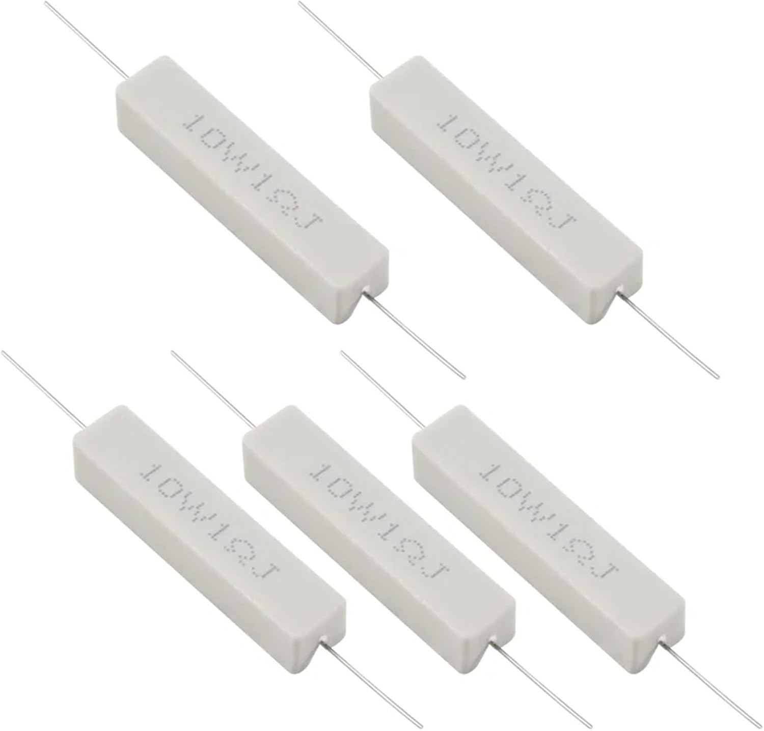 N67R-1.0 Ohm 10W Wirewound Cement Resistor 5 Pcs,1.0 Ohm 10W Wirewound Cement Resistor 5 Pcs-R76N