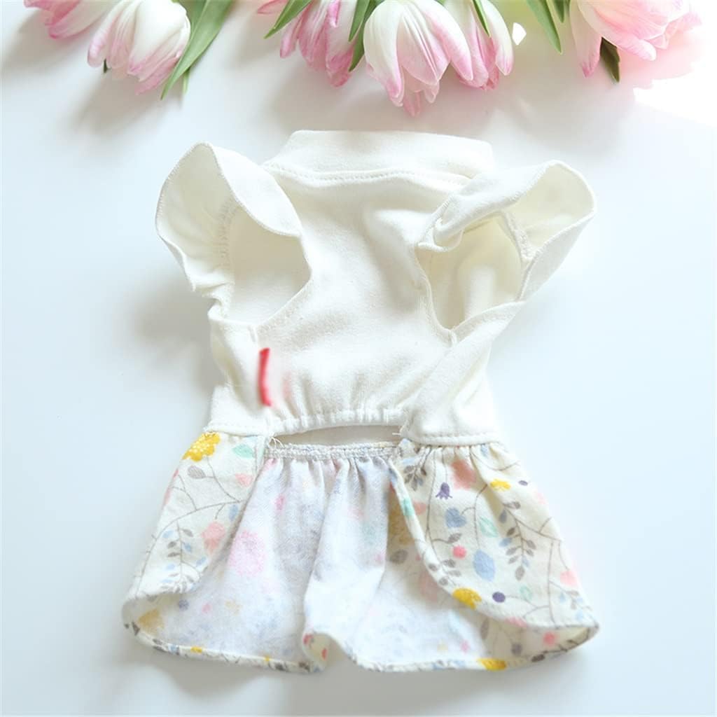 Dress Summer Small Dog Clothes Skirt Summer Pet Clothing Cute Dogie Puppy Dresses Yorkshire Bichon Poodle Costumes (Color : A Size : XScode) (A L code)