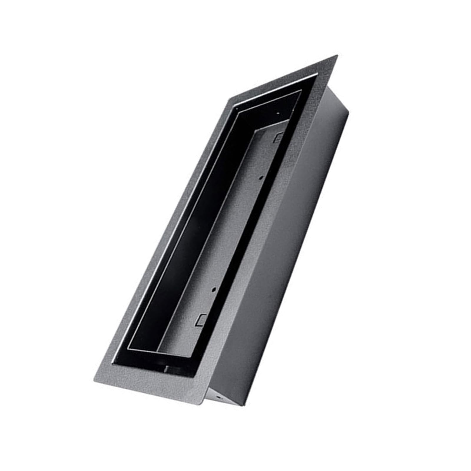 Newft Black Modern 4X10 Inch Metal Floor Outlet With Robust Steel Construction For Permanent Execution 300 Pound Capacity And Melodious Home Deck Strong Outlet