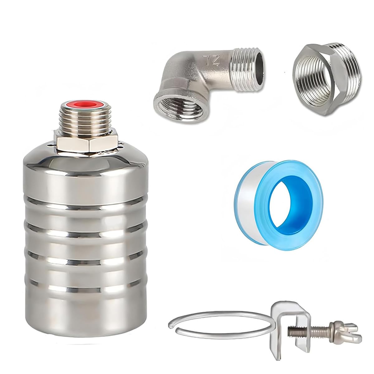 HASTHIP® Float Valve, 1/2" to 3/4'' Water Float Valve, 304 Stainless Steel Fully Automatic Water Level Control Float Valve, Automatic Water Level Controller for Water Tank, Pool, Water Tank-picture-29