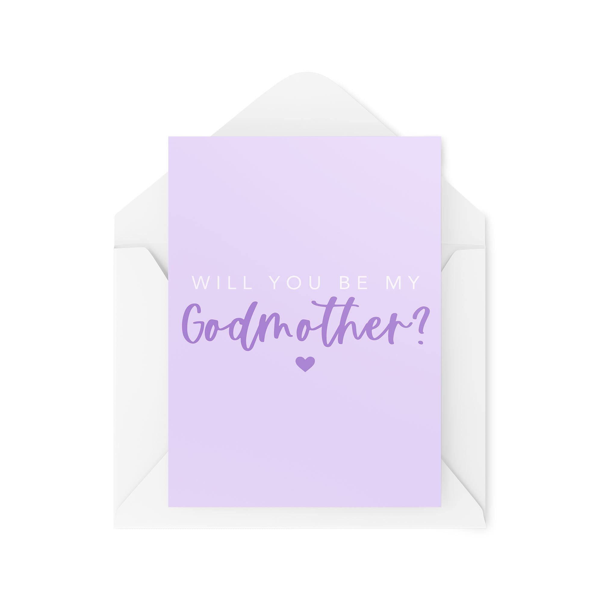 Godmother Cards - Will You Be My Godmother - Godmother Proposal - Godparent Card - Be My Godparent - Christening Card - CBH1431
