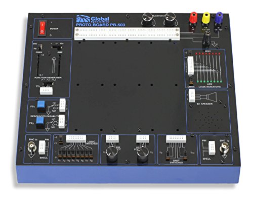 Global Specialties PB-503 Deluxe Analog and Digital Design Workstation, 0 to +/-10V, 16" Width x 6-1/2" Height x 11-1/2" Depth