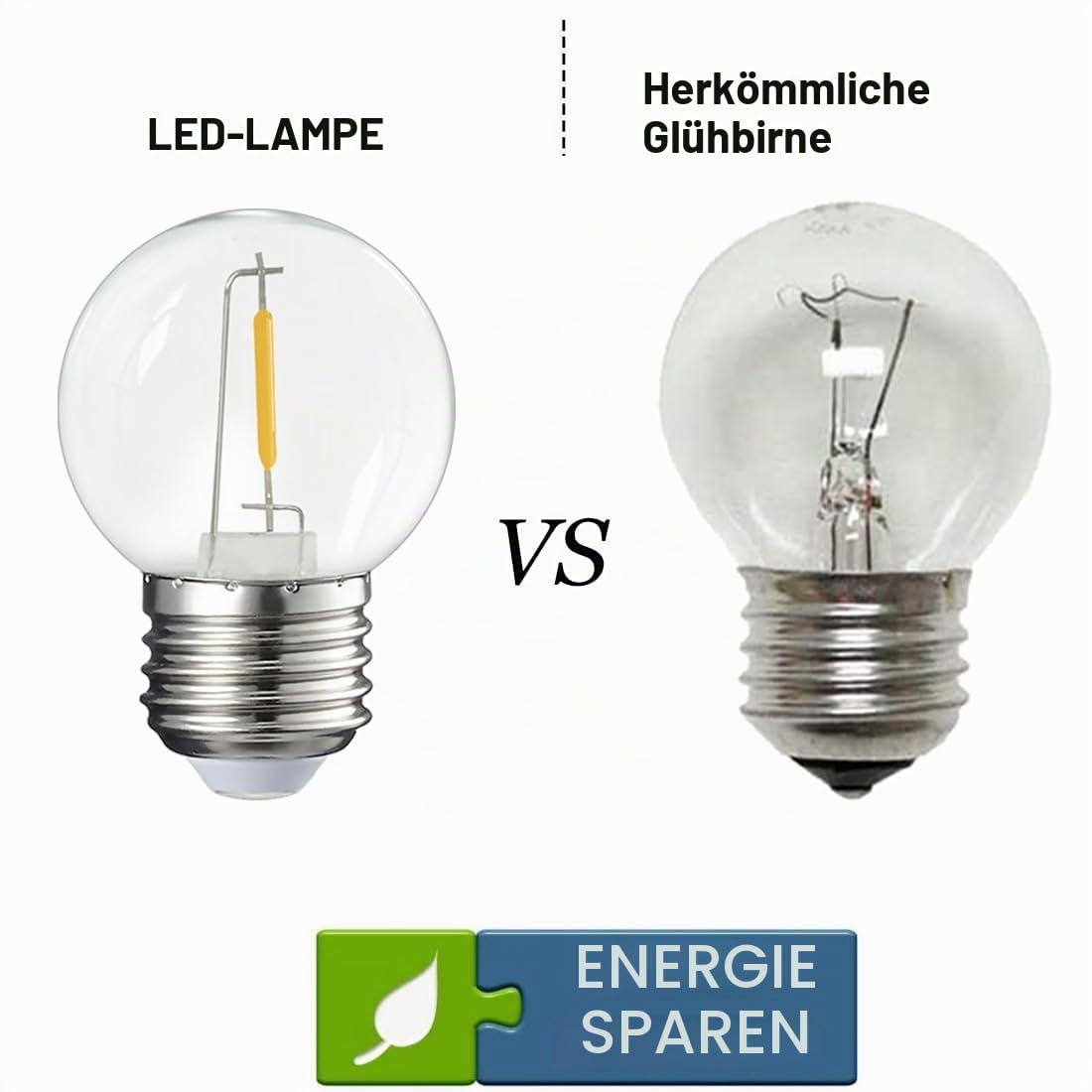 40 Stück E27 LED Warmweiss 1W für Lichterkette, Kunststoff Vintage Glühbirne G45 1W LED Filament Lampe Ersetzt 5 Watt Edison Glühbirne,2700K,AC220V
