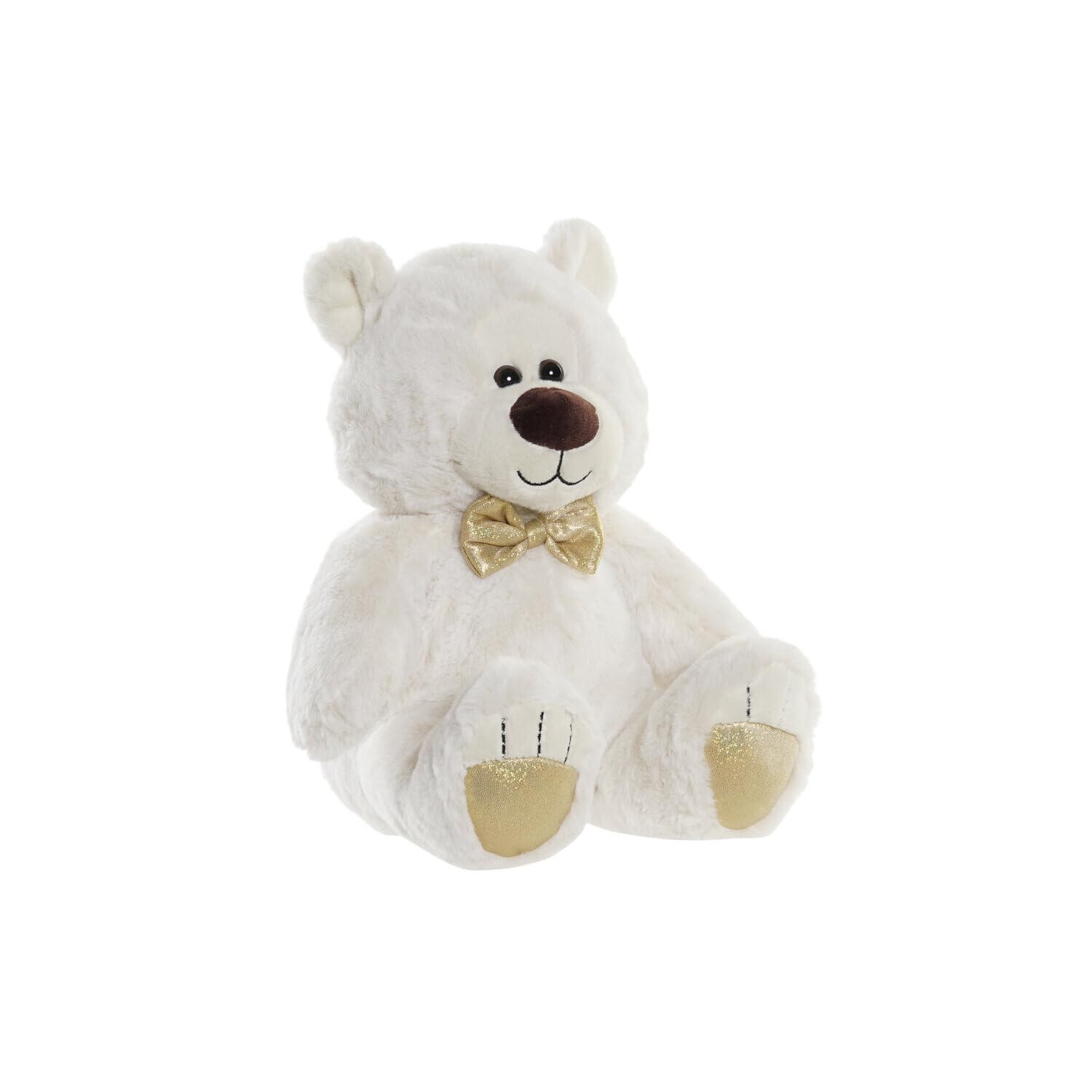 Oso blanco peluche poliester 30x30x36 cm cadeau de naissance idéal