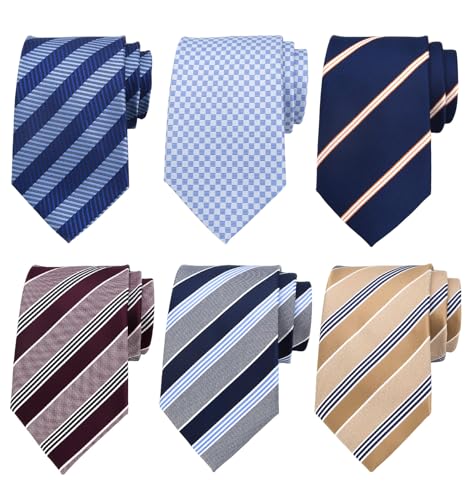 Image of Men's Necktie Classic Silk Tie Woven Jacquard Neck Ties 9 PCS