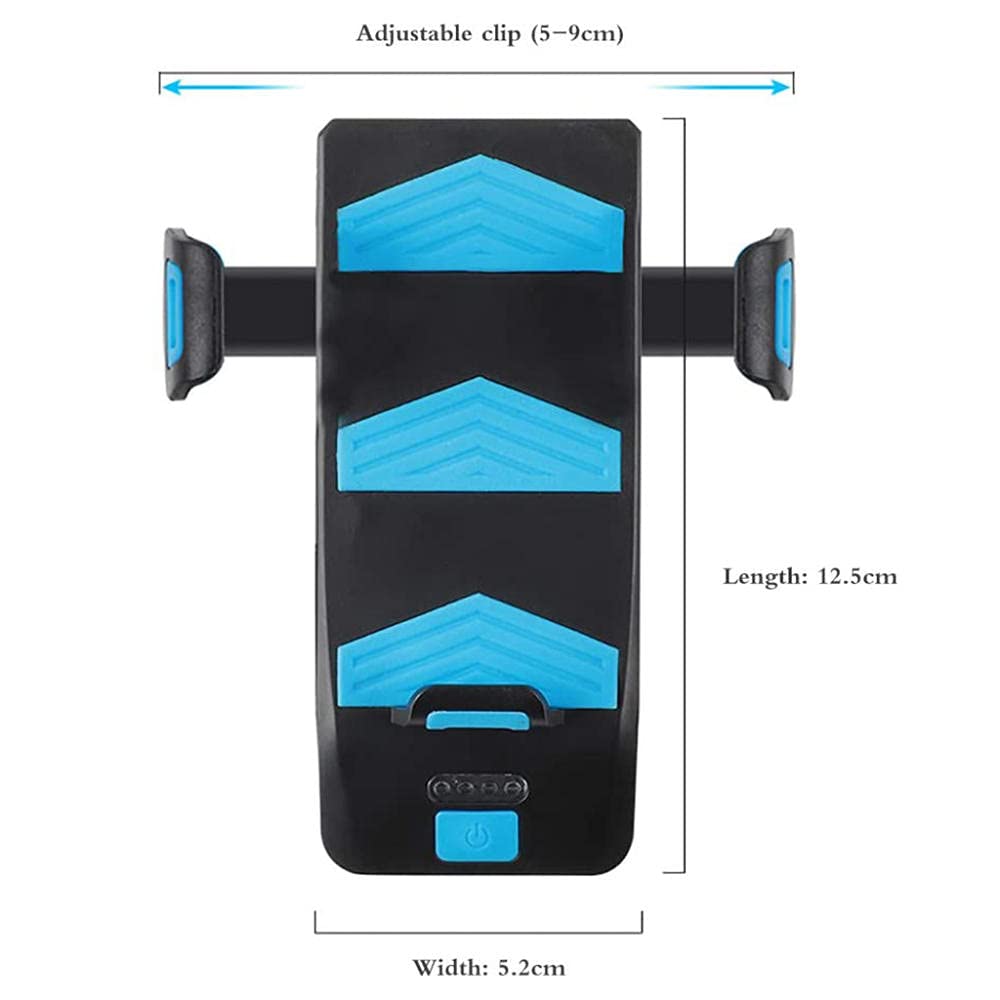 Światło rowerowe Światło rowerowe 4 w 1, Akumulatorowe światła rowerowe USB Reflektor rowerowy Przednie światło Wodoodporny z klaksonem rowerowym Rowerowy uchwyt na telefon komórkowy Super