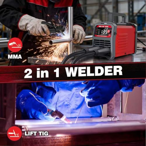 Image of 110V 2-in-1 Stick Welder & Lift TIG,Portable Welding machine | IGBT Inverter, Hot Start,Arc Force,Anti-Stick, VRD Safe, Home DIY,Farm Repair,Farm repair,Auto repair,Beginners,Hobbyists