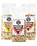 [page_title]-PROTEIN MÜSLI MIX Cashew & Banana, Cherry & Cacao, Red Berries & Apple 900g (3 Packungen) | Proteinreiches, glutenfreies Bio-Müsli mit gekeimtem Buchweizen, ohne Zuckerzusatz! ??