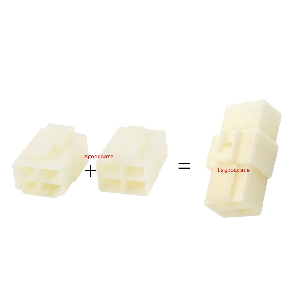 Lsgoodcare 20 Sets 6.3MM 4 Pin Way Electrical Automotive