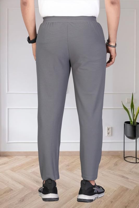 Image of HOODMASTER Men's Polyester Blend Track Pant with Drawstring Classic Style Regular Fit Solid Pattern and Standard Length | Mens Casual Daily Use Track Pants | Soft Fabric Modern Casual Track Pant